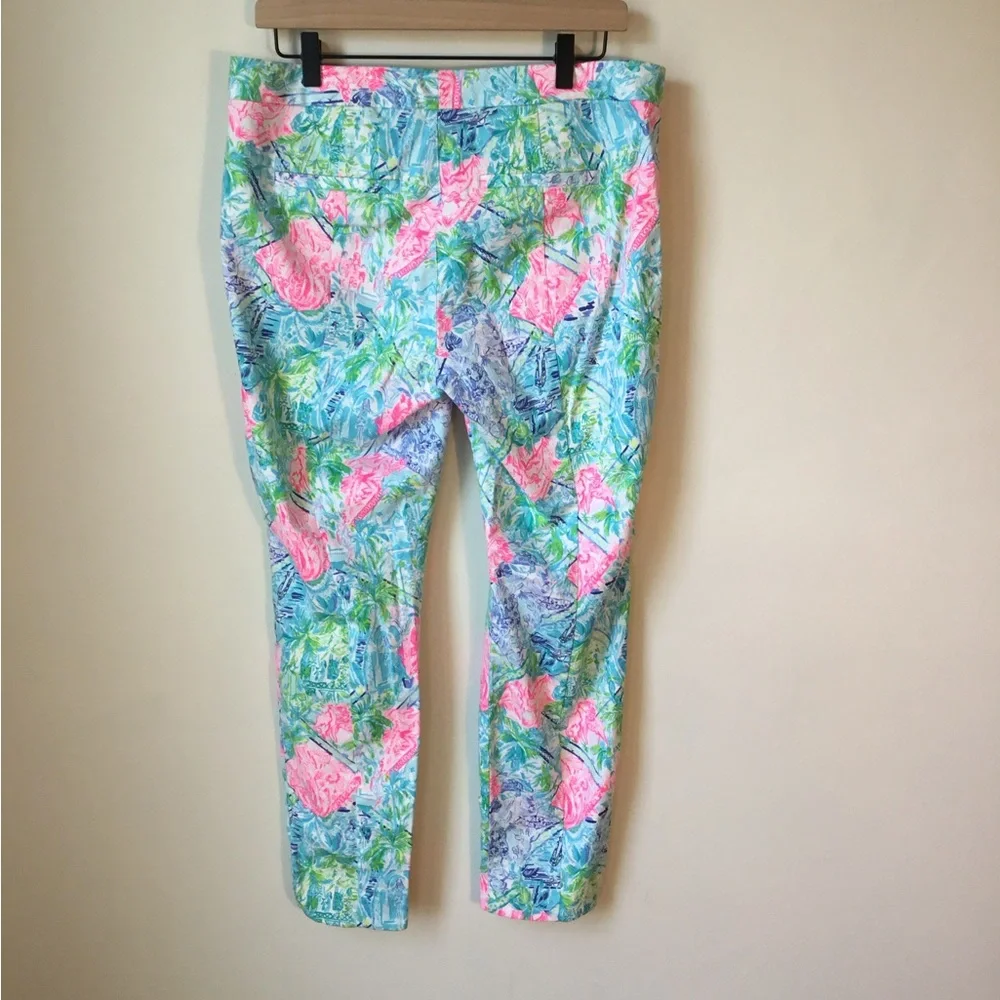 Lilly Pulitzer Kelly Skinny Ankle Pants Bohemian Queen Pattern